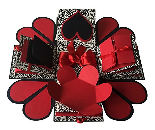 Crack-of-Dawn-Crafts-3-Layered-Romantic-Heart-Explosive-Box-for-Birthday-Black-Text Crack of Dawn Crafts 3 Layered Romantic Heart Explosive Box for Birthday - Black Text