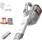 BLACK+DECKER Dust Buster Hand Held Vacuum Cordless Rechargeable, Portable Vacuum for Car, Extended Runtime, Powerful Suction, Extra Long Crevice Tool, AdvancedClean+ (HHVK320J10)