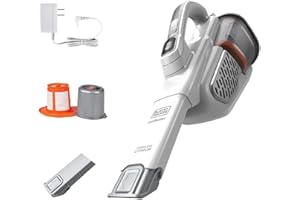 BLACK+DECKER Dustbuster Handheld Vacuum, Cordless, AdvancedClean+, White (HHVK320J10)
