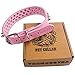 teemerryca Adjustable Leather Spiked Studded Dog Collars with a Squeak Ball Gift for Small Medium Large Pets Like Cats/Pit Bull/Bulldog/Pugs/Husky, Pink, XL 17.7-20.5 inchesthumb 1