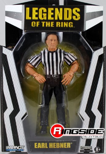 REFEREE EXCLUSIVE EARL HEBNER - RINGSIDE COLLECTIBLES DELUXE EXCLUSIVE TNA IMPACT JAKKS TOY WRESTLING ACTION FIGURE