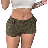 Cargo Shorts for Women Trendy 2025 Summer High Wasited Utility Cut Off Y2k Mini Shorts with Pockets Bottoms