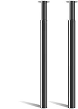 Amazing Tour Adjustable Table Legs 710-1100mm 2 Pack Black Heavy Duty
