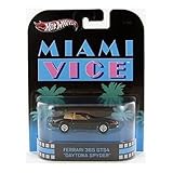 Hot Wheels Retro Miami Vice 1:55 Die Cast Car Ferrari 365 GTS4 