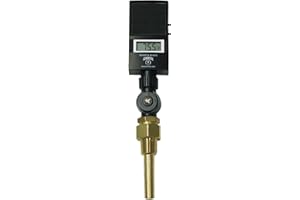 WINTERS INSTRUMENTS Winters TSD Series Industrial 9IT Digital Thermometer, Solar Powered Display, 3/4" NPT Connection, Brass Thermowell, 3-1/2" Stem, -45 to 260 Degrees C, -50 to 320 Degrees F, Accuracy of + or - 1% of Reading