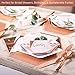 Rose Gold Party Supplies - One of a Kind Party in a Box for 10 Guests - Chic 122 Piece Kit Includes Placemats, Paper Plates, Straws, Napkins, Plastic Cups, Silverware, Name Cards, Decorations & More