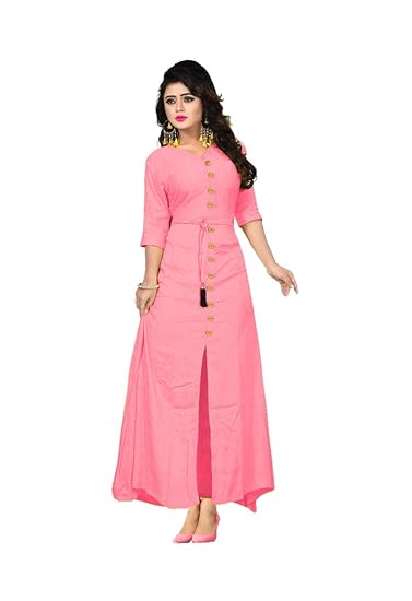 VISVA Women's Rayon Regular Kurta