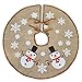 Awtlife Burlap Snowflake Christmas Tree Skirt 30
