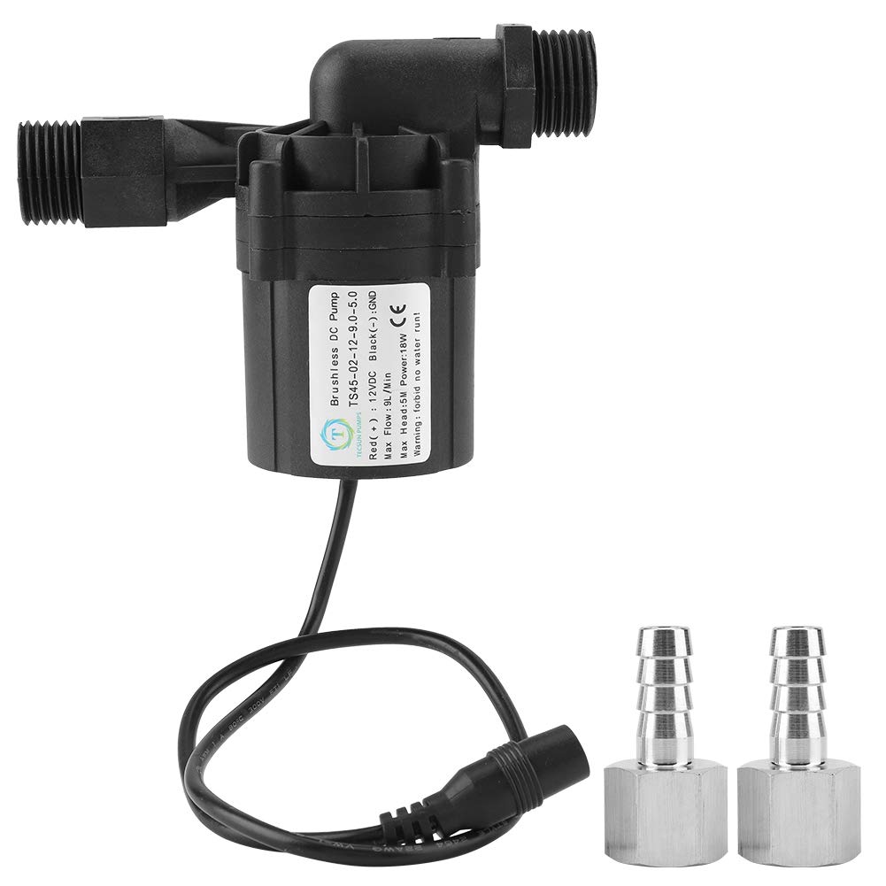 Zerodis Beer Pump DC 12V 18W Homebrew Pump Circulation Brushless Beer Pumps for Home Beer Brewing(With Connector)