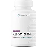 Biogenique Vitamin B2 Riboflavin 5'-phosphate 50 mg - 120 Capsules | Energy, Vision & Skin Support | High Potency B2 suppleme