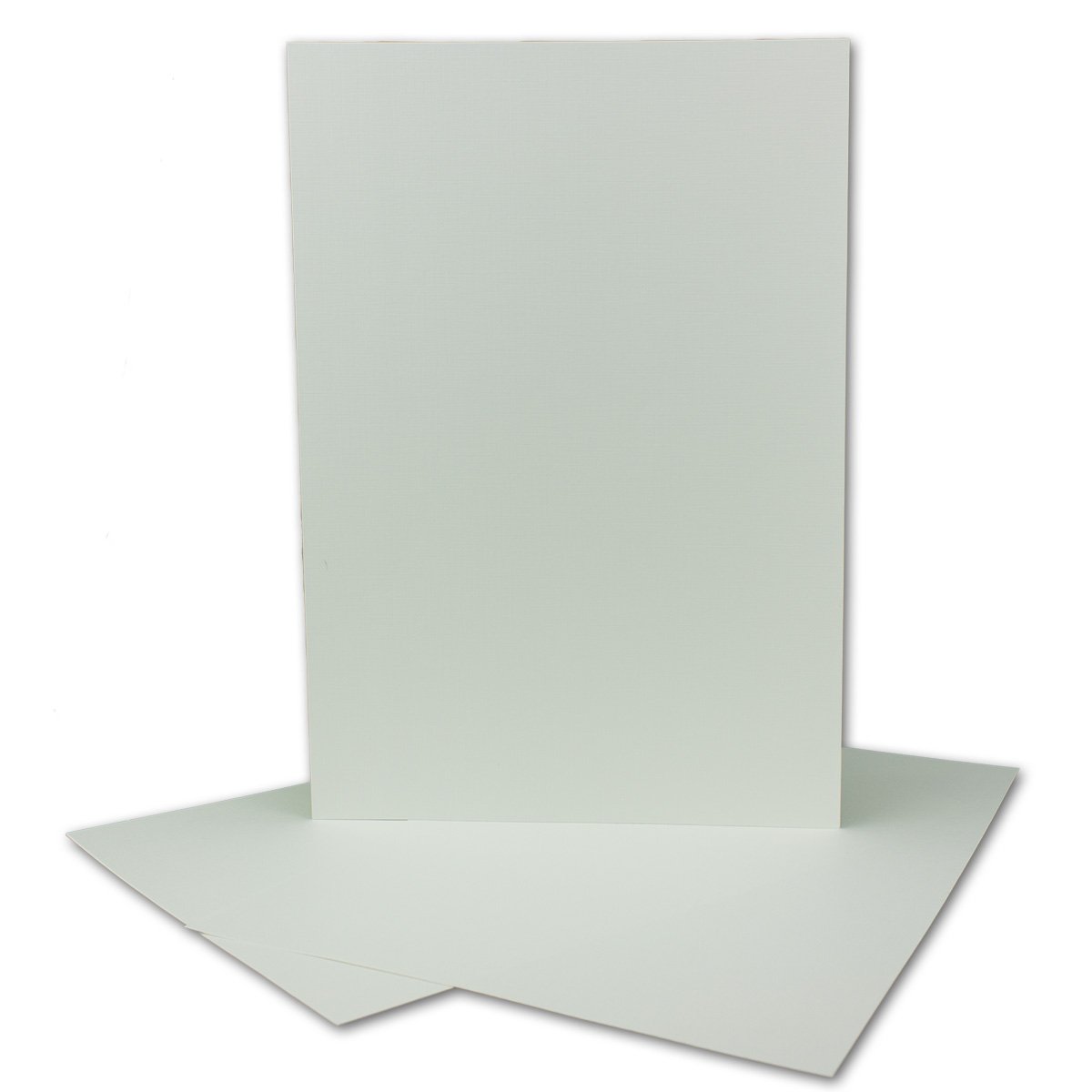 DIN A4 Linen Embossed Craft Card | Colour: Natural White, 297 x 210 mm – 185 g/m² Folds to A6 Single Card without frames – Ideal for Crafts, Scrapbooks, Greeting Card | Gustav Neuser 20 Natural White