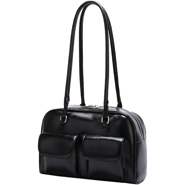 バッグ VINTAGE SHOULDER BAG BLACK JSGHGDF Vintage Shoulder Bags PU Length Underarm Bag Chic