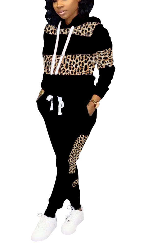 Jogging Suits for Women - Two Piece Sweatsuit Pullover Hoodie + Long Pants Tracksuit Set Jumpsuits