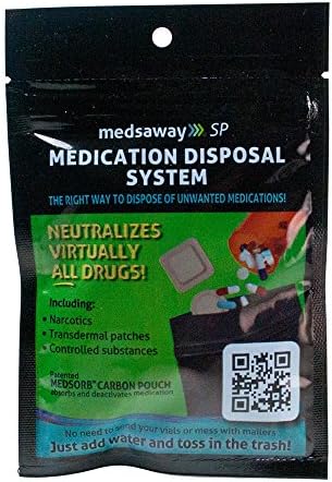 10 Pack Medsaway Medication Disposal System - Neutralizes Virtually All Drugs Just Add Water