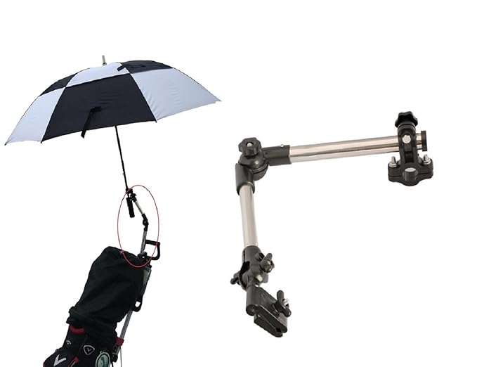 LL-Golf ® Golf Trolley Schirmhalter für RUNDE Elemente bis 2,5cm Durchmesser