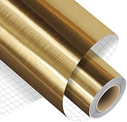 Madlie Brushed Gold Permanent Adhesive Vinyl Roll