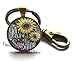 BOMUKE Sunflower Keychain - Silver Flower Key Ring - Modern Art Print - Wedding, Anniversary, Valentine's Gift - 3cm*3cm, 2.5cm Cabochon & Base - Metal, Glass - Pull On Closure - 1 Count