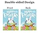 PTFNY Happy Easter Day Garden House Flags Double Sided 12 x 18 Inch Easter Yard Flag Bunny Rabbit Cute Egg Decorative Outdoor Yard & Home Decorations
