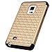 Style4U Galaxy Note Edge Case, Galaxy Note Edge Studded Rhinestone Crystal Bling Hybrid Armor Case Cover for Samsung Galaxy Note Edge/Note 4 Edge with 1 Stylus [Gold/Black]