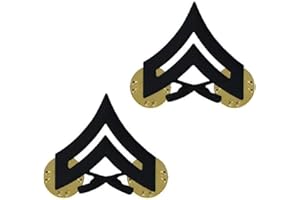 MARLOW WHITE USMC Chevrons, Black