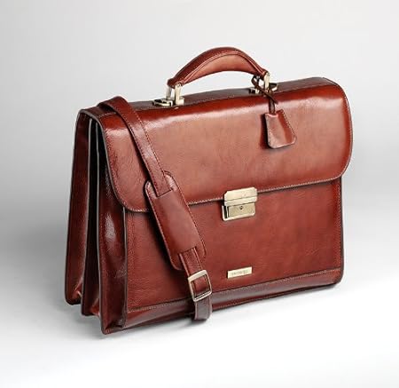 Enzo Rossi Florence Leather Gents Briefcase Cognac Amazon Co Uk Electronics