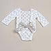 Udobuy Super Cute Soft Infant Baby Girl Bowknot Romper Sunsuit Bodysuit Newborn Photo Props