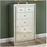 Nysa Mirrored 6-Drawer Accent Cabinet by Acme