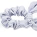Hair Scrunchies Ties with Bow - Striped Bunny Ear Hair Elastic Bands Ponytail Holder for Women Accessories 12pcs (6colors)