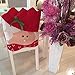 Kitchen Chair Slip Covers Featuring Mr & Mrs Santa Claus for Christmas Halloween Holiday Party Festival (Set of 2)