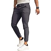 Men's 4-Way Stretch Slim Tapered Fit Golf Joggers -30" 28" 26" Inseam Nylon