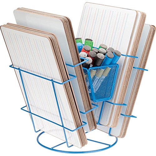 Really Good Stuff Revolving Dry Erase Board Rack Holds 24, 9”x12” Dry