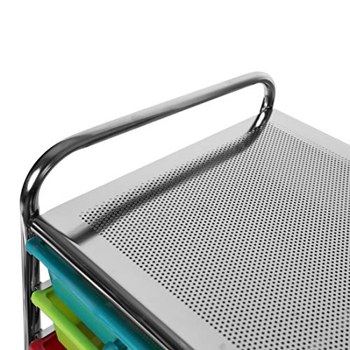 Seville Classics 15-Drawer Organizer Cart, Multicolor (Pearlized)