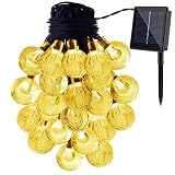 GDEALER Solar String Lights 20ft 30 LED Warm White Crystal Ball Waterproof Outdoor String Lights Solar Powered Globe Fairy String Lights for Garden, Home, Landscape, Christmas Decoration (1)