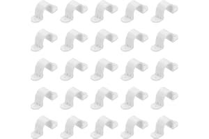 uxcell 30Pcs PVC Pipe Straps, 16mm(5/8") Plastic Conduit Strap 2 Holes PVC Pipe Mounting Bracket for PVC Pipe Conduit and Cab