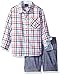 Nautica Baby Boys' Long Sleeve Button Down and Flat Front Short Set, Coral, 12 Months