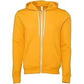 BELLA + CANVAS Unisex Sponge Fleece Full-Zip Hoodie S Gold