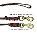 FAIRWIN Braided Leather Dog Training Leash 6 Foot - Dog Leather Leashes Heavy Duty for Large Medium Dogs (Brown, L:3/4