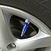 Senzeal 4X Long Impale Spiked Aluminum Car Truck Bike Wheel Tire Caps Air Dust Cover Blue