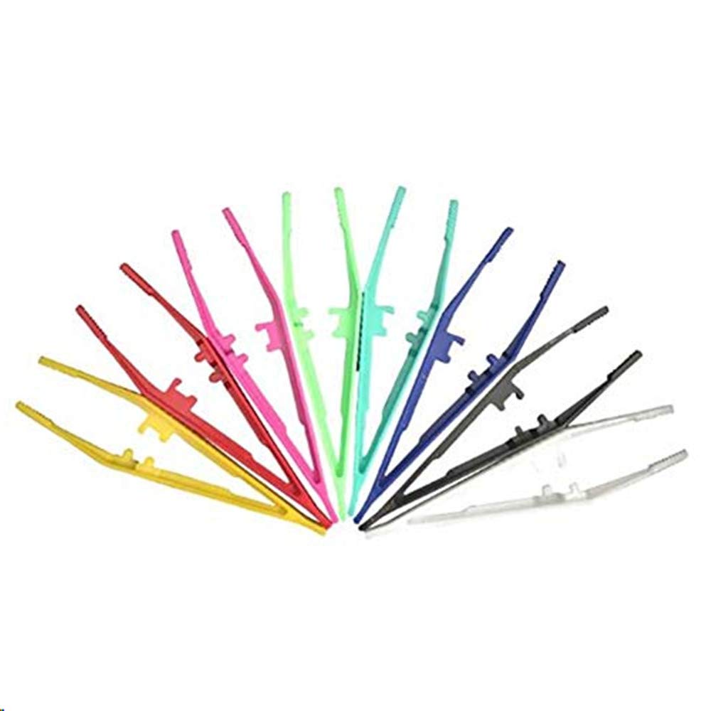 24pcs Disposable Plastic First Aid Tweezers