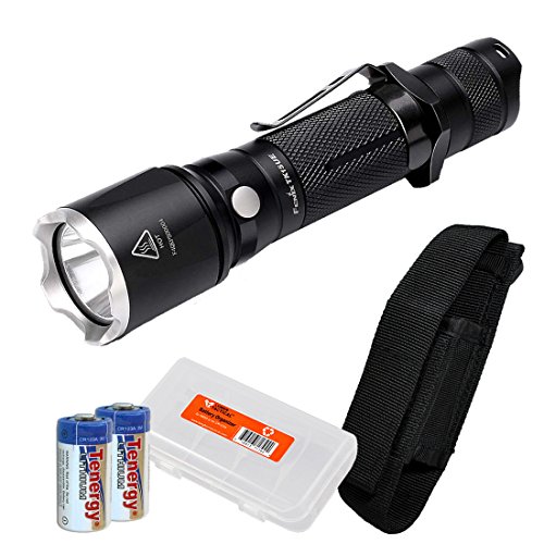 Fenix TK15UE (TK15) Ultimate Edition 1000 Lumen  LED Flashlight w/ 2x CR123A Batteries and LumenTac Battery Organizer