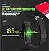 Kassica Waterproof Health Fitness Tracker with Heart Rate monitor Activity Smart Bracelet Wireless Wristbands Bluetooth Smart Watch Pedometer for IOS Android SmartPhone IPAD/Iphone (Black)