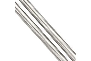 MOKOVI 16-Inch Length,Stainless Steel Fully Threaded Rod,1/4" -20 Thread Size,Right Hand Threads, 304 Stainless Steel Threaded Screwand-Studs(4 Pieces)