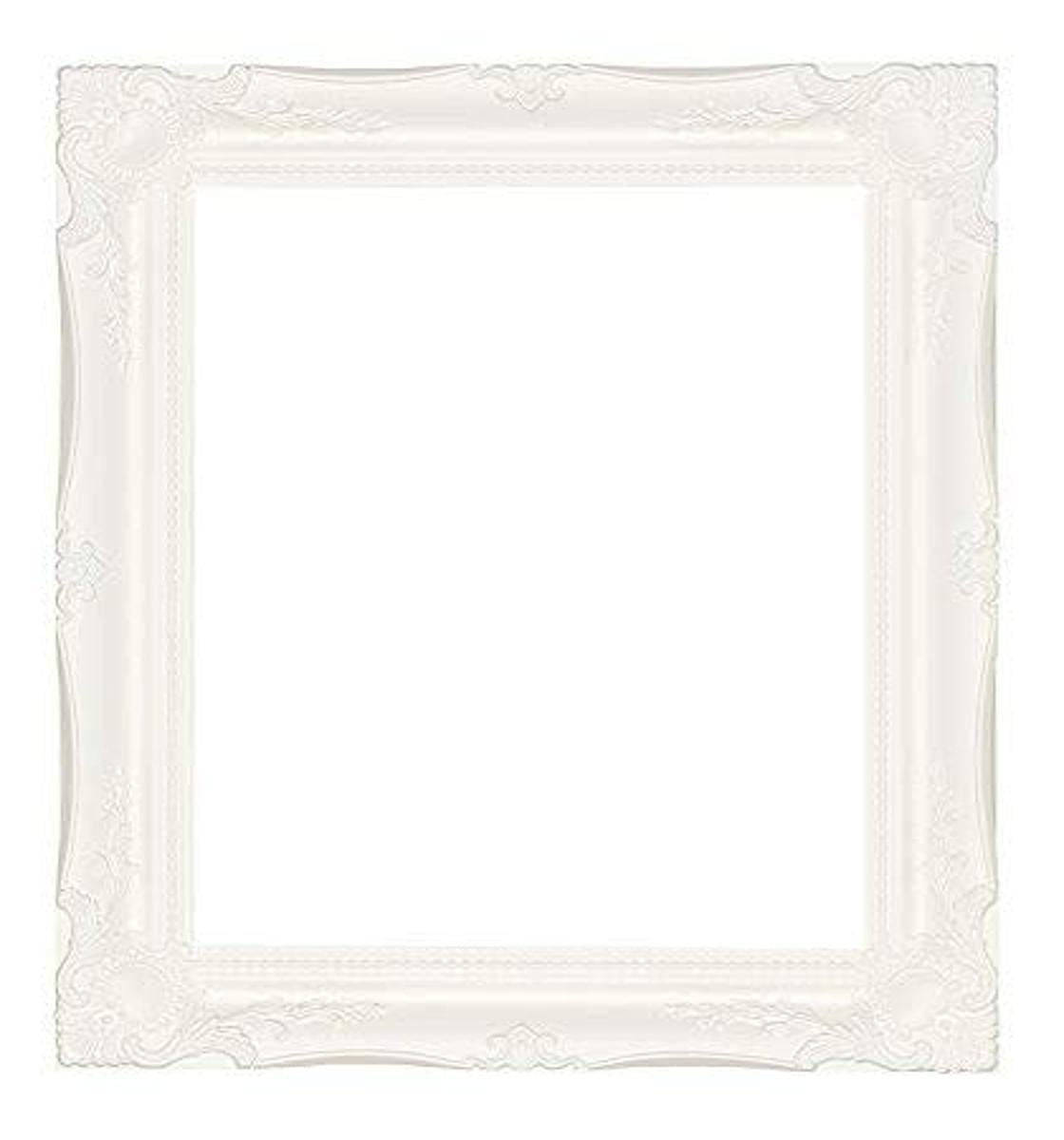 FRAMES BY POST Large White Shabby Chic Antique Style Rectangular Wall Mirror Complete with Pilkington's Glass-Overall Size: 24 inches x 34 inches (60cm x 85cm), 86x61,816117100-1