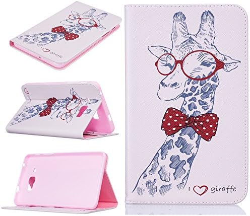 Galaxy Tab J 7.0 Case, Art Color Painting Design PU Leather Flip Folio Wallet Cover Case for Samsung Galaxy Tab A 7.0 SM-T280/T285 with Card Slot Kickstand ( Color : Giraffe )