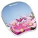 Fellowes Gel Mouse Pad w/Wrist Rest, Pink Flowers (FEL9179001)