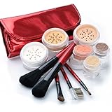 IQ Natural Large Mineral Makeup Kit; 12pc Get Started Set includeds 6pc Brush Set