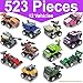 KareFLASH Building Block Vehicles Lego Compatible Bricks | 523 Pieces | Race Cars, SUVs, Military Trucks and Tanks | Pull Back Propulsion | Build and Play Race | Party Favors. Kids Just Love Them!