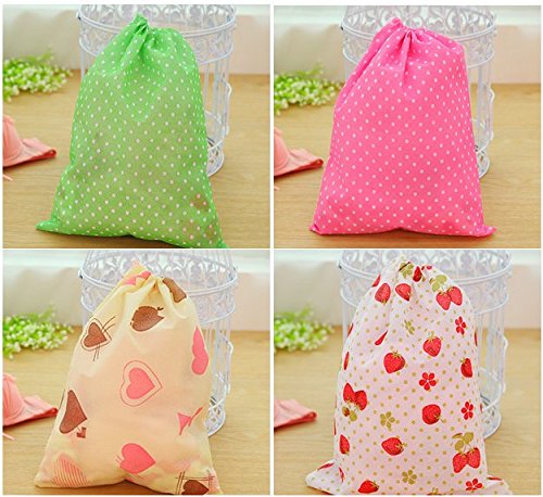 PRALB 15 Drawstring Portable Storage Shoe,Outdoor Travel Bag,Nylon Shoe Bags,5colors - Thumbnail 4