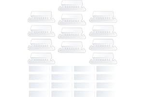 Generic 100pcs PVC File Folder Tabs with Inserts for Hanging Folders, Small Name Tags for Office Filing