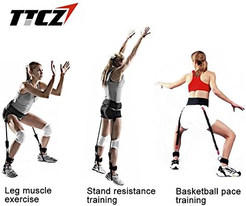 TTCZ Fitness Bounce Trainer Rope Resistance Band Basketball Tennis Running Jump Leg Strength Agility Training Strap equipment